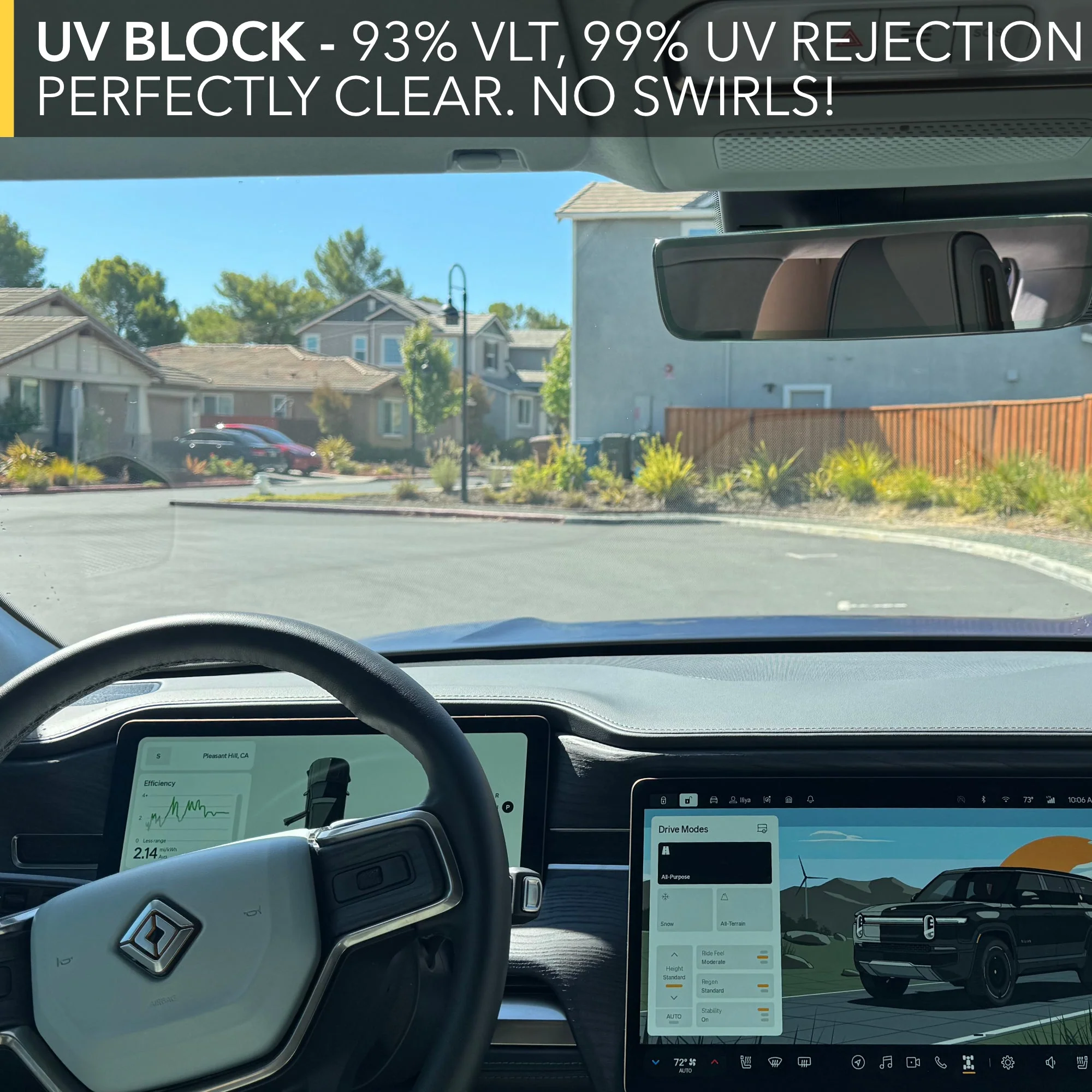Windshield & Sunroof Protection Film | Rock Chips, UV & IR Defense for Rivian R1S & R1T - Image 3