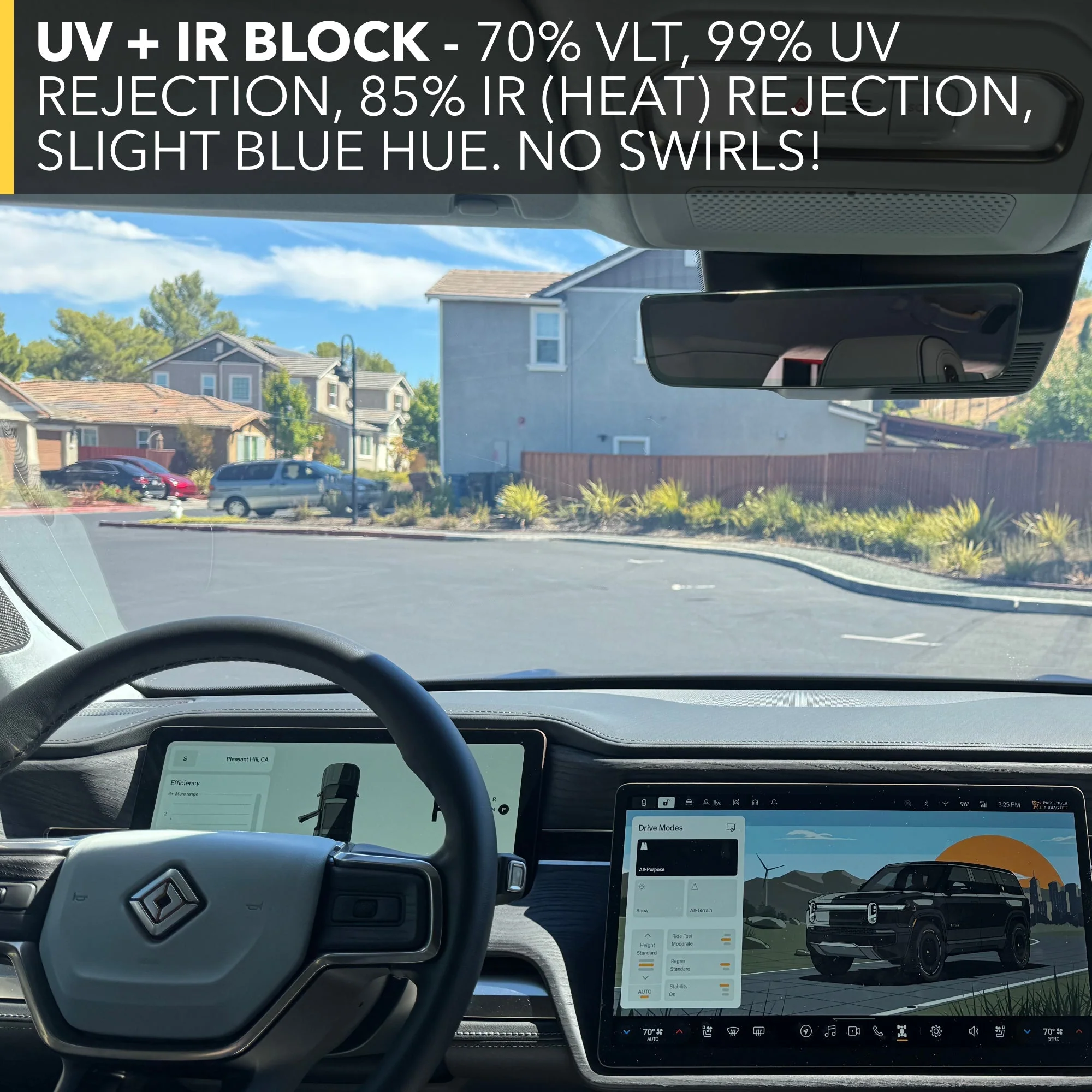 Windshield & Sunroof Protection Film | Rock Chips, UV & IR Defense for Rivian R1S & R1T - Image 4